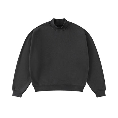 Soft Fleece Mock Neck Pullover Sweatshirt