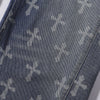 Cross Print Wide Leg Denim Jeans