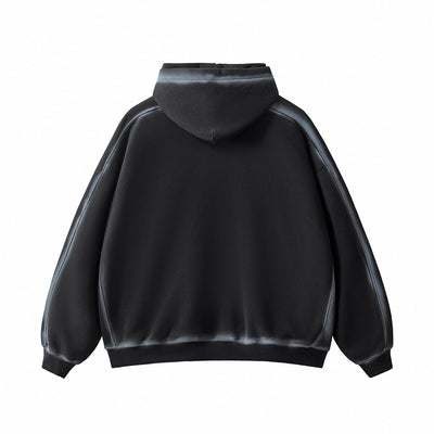 Heavyweight Spray-Bleach Wash Fleece Hoodie