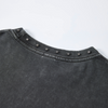 Vintage Washed Oversized Metal Rivet Neckline Tee