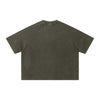 Boxy Waffle Washed Distressed Raglan Tee