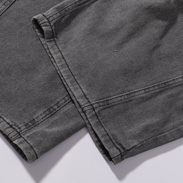 Faded Grey Distressed Wide Leg Vintage Jeans