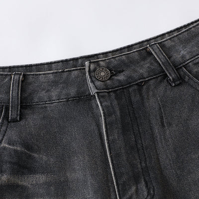 Vintage Whisker Wash Wide-Leg Jeans