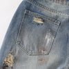 Paint Splatter Heavy Ripped Washed Jeans