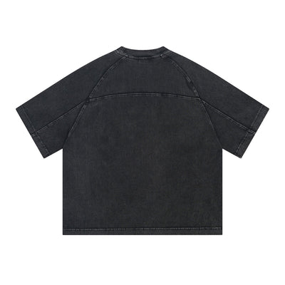 X-Ray Print Number Twelve Black Graphic Oversized Tee