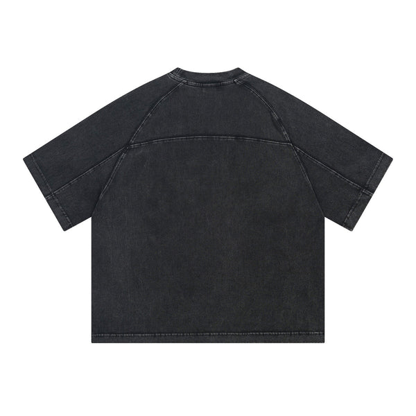 X-Ray Print Number Twelve Black Graphic Oversized Tee