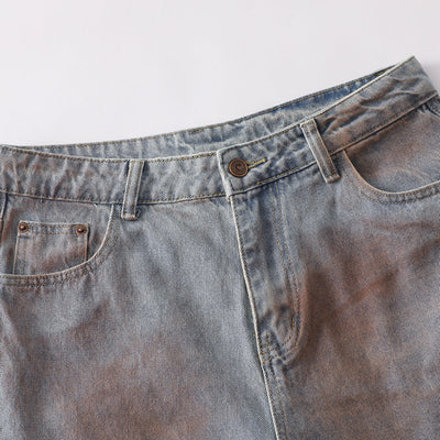 Vintage Rust Wash Loose Fit Jeans