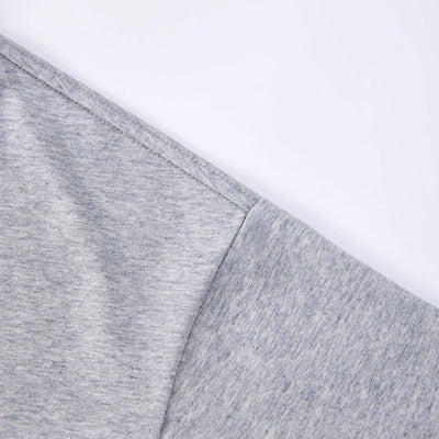 Oversized Minimal Tee Raw Edge Contrast Stitching