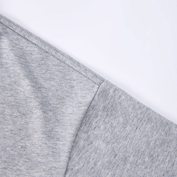 Oversized Minimal Tee Raw Edge Contrast Stitching