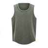 Wax-Dye Waffle Knit Vintage Washed U-Neck Vest