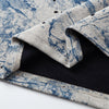 Burnout Plum Dye Artistic Color-Block Tee