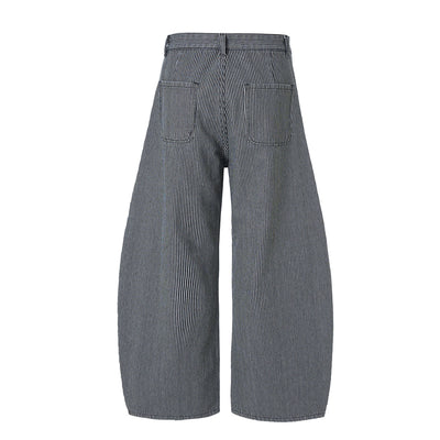 Striped Wide Leg High Waisted Casual Comfort Pants