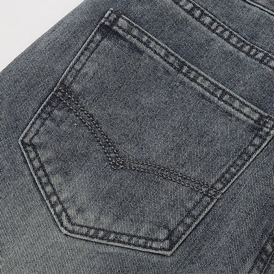 Vintage Wash Wide Leg Denim Jeans