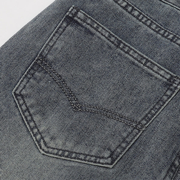 Vintage Wash Wide Leg Denim Jeans