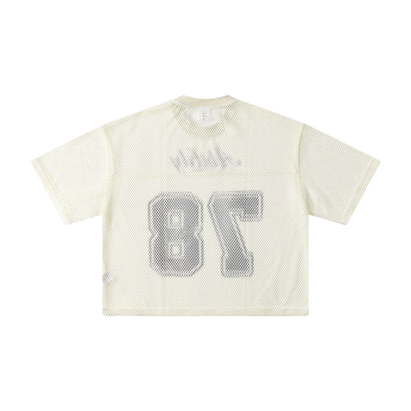 Retro Football Mesh Cropped Athletic Jersey 78