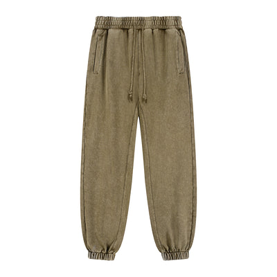 Acid Washed Cotton Baggy Joggers