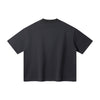 Oversized Color-Block Ribbed Collar Comfortable Tee