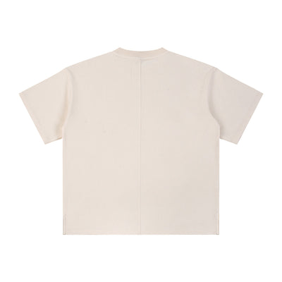 Heavyweight Waffle Split-Hem Texture T-Shirt
