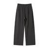 Curved Seam Straight Leg Casual Street Trousers
