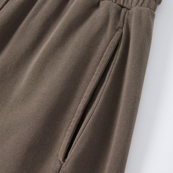 Curved Seam Straight Leg Casual Street Trousers