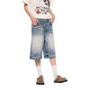 Vintage Frost Wash Button Fly Denim Shorts