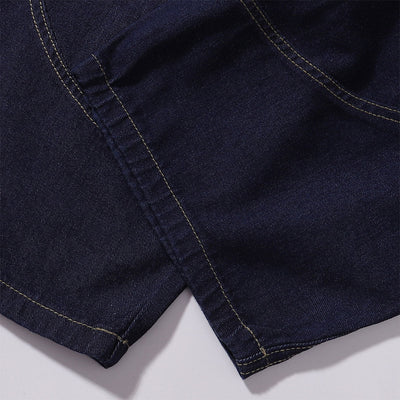 Wide Leg Utility Indigo Denim Pants
