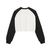 Contrasting Colors Raglan Long-Sleeve Cropped Sweatshirt