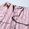 Elastic Waist Casual Pink Camo Branch Print Shorts