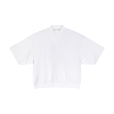 Oversized Mock Neck Short Sleeve T-shirt