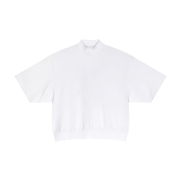 Oversized Mock Neck Short Sleeve T-shirt