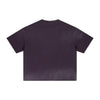 Boxy Raw Edge Washed Loose Short Sleeve Tee