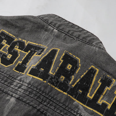 Streetwear Vintage Wash Denim Jacket