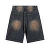 Vintage Washed Knee Length Denim Bermuda Shorts
