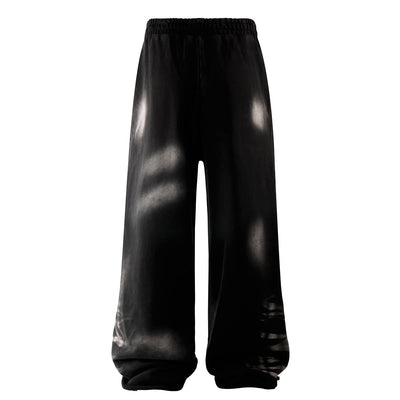 Distressed Spray-Paint Vintage Inspired Cuffed Sweatpants