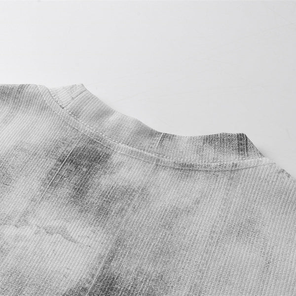 Gradient Graffiti Shadow Vintage Washed Distressed Tee