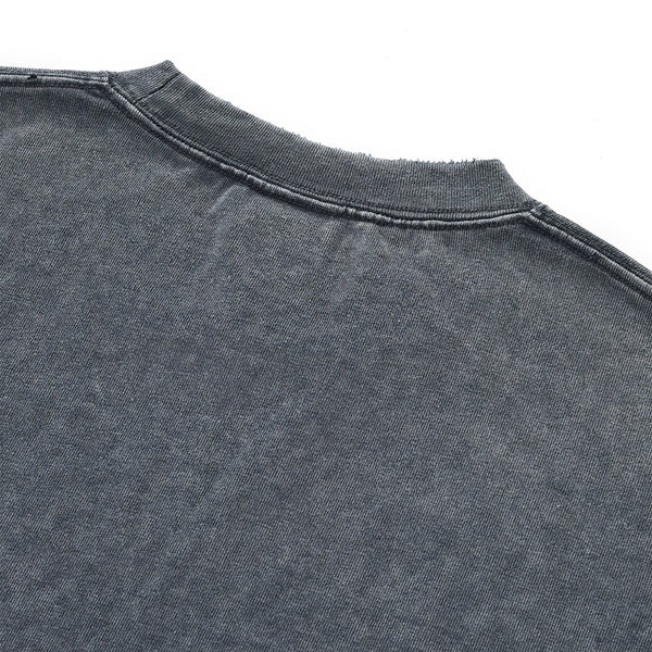 Distressed Oversized Raw Hem Tee