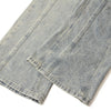 Muddy-Wash Faded Panel-Stitch Jeans