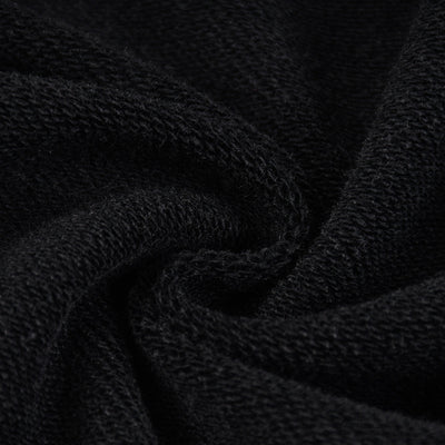 Black Stone Wash Sweatshirt Cardigan