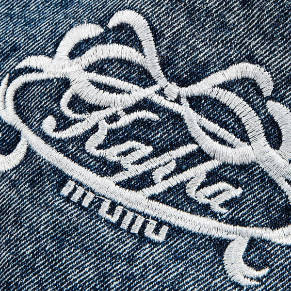 Heavyweight American Washed Distressed Denim Jacket with Flouncing