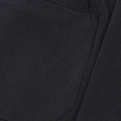 Solid Button Cuff Relaxed Straight Leg Track Pants