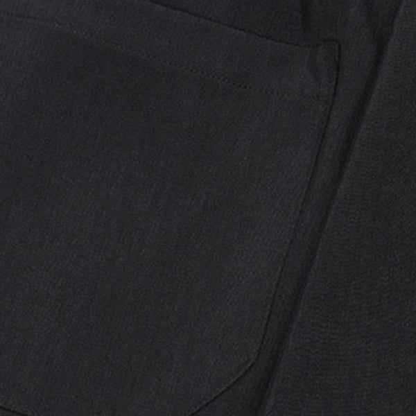 Solid Button Cuff Relaxed Straight Leg Track Pants