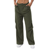 Relaxed-Fit Pleated Parachute Pants