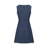 Peter Pan Collar Dark Wash Denim Mini Dress