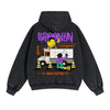 Brooklyn New York Graffiti Double Slider Zip Hoodie-INNBLAC