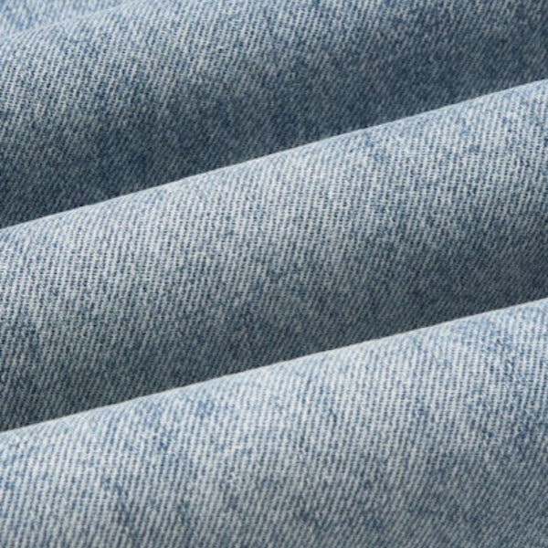 American Vintage Washed High-Waist Curved Wide-Leg Workwear Denim Pants
