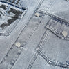Designer Loose Retro Denim Jacket with Pocket Accent