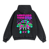 Earth World Graffiti Cartoon Double Slider Zip Hoodie-INNBLAC