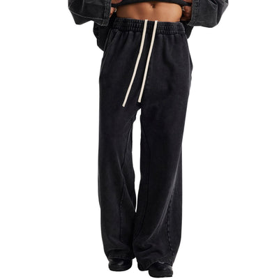 Vintage Wash Cotton Patchwork Sweatpants