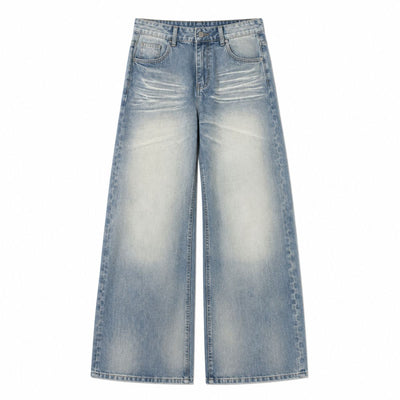 Vintage Fade Relaxed Straight Leg Denim Jeans
