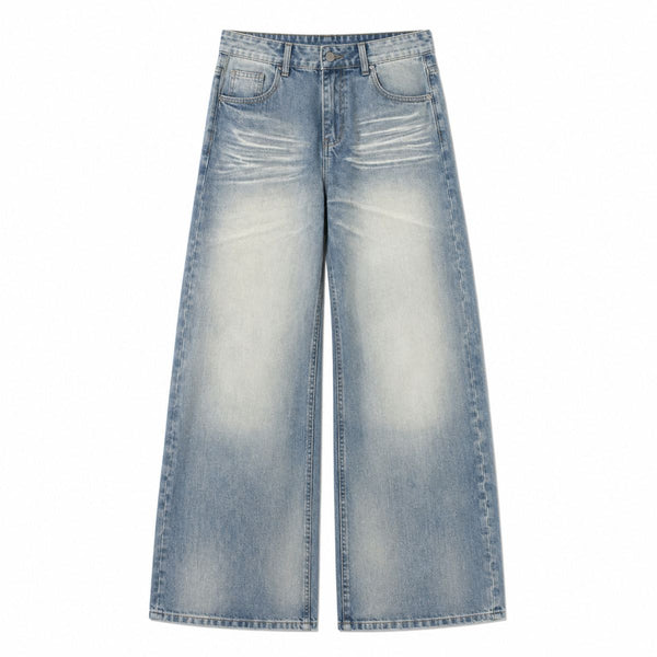 Vintage Fade Relaxed Straight Leg Denim Jeans